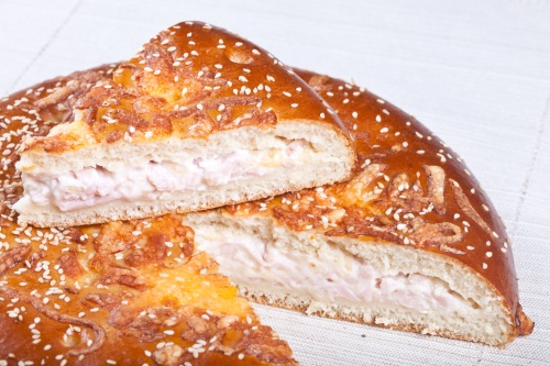 Пирог с ветчиной с сыром  (1000 г)