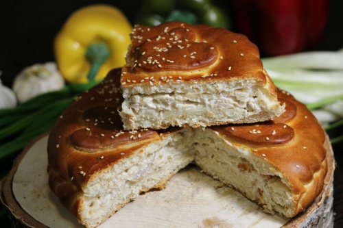 Мини-пирог с курицей и грибами  (500 г)