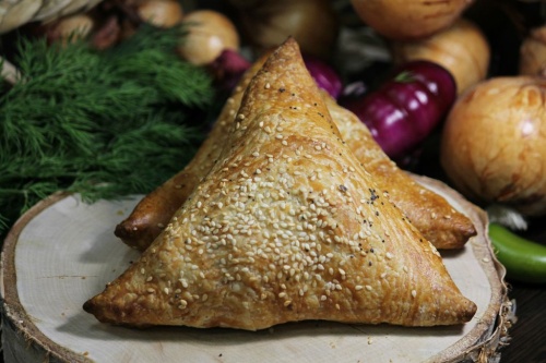 Самса с ветчина и сыром  (5 штук по 120 г)