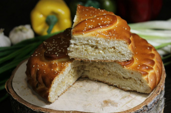 Мини-пирог с капустой и яйцом  (500 г)